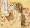 Frau an ihrer Toilette Impressionismus Ballett Tänzerin Edgar Degas